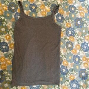 No Boundaries Grey tank top rib cami women's medium nwt